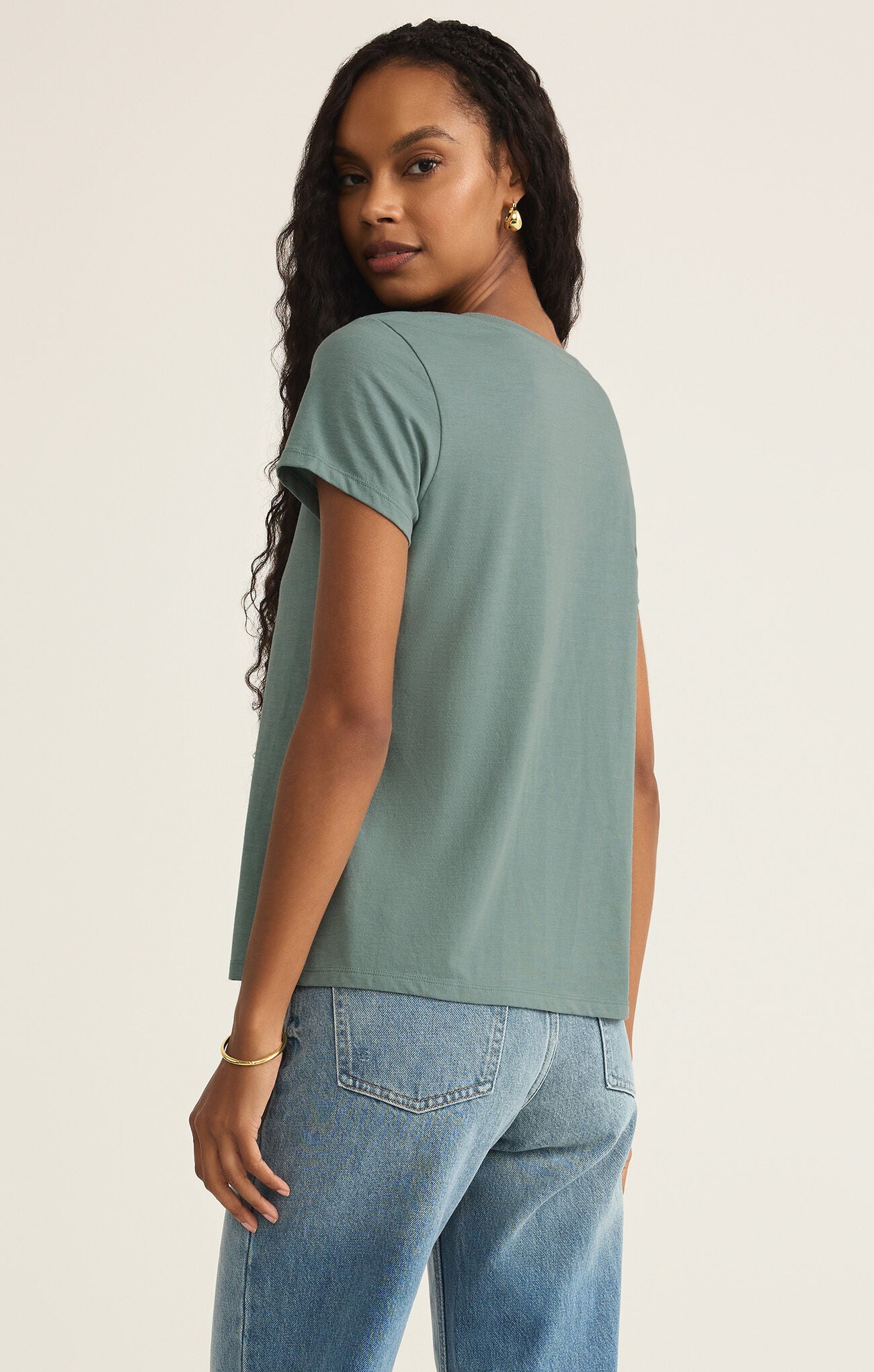 Anywhere Scoop Tee Sea Pine