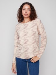 Reversible Printed Sweater Oat Wind