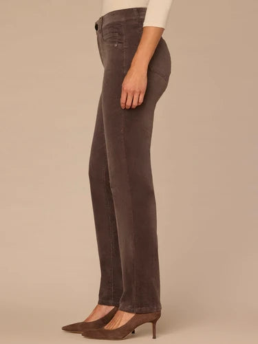 Ab Solution Corduroy Straight Leg Pants Espresso