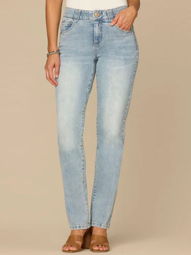 Ab Solution Straight Leg Jeans Light Blue Artisanal