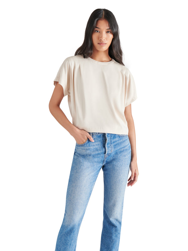 Noah Flutter Short Sleeve Top Ivory