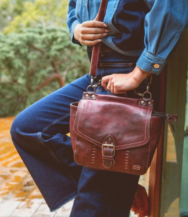 Bathsheba Convertible Crossbody Merlot Rustic