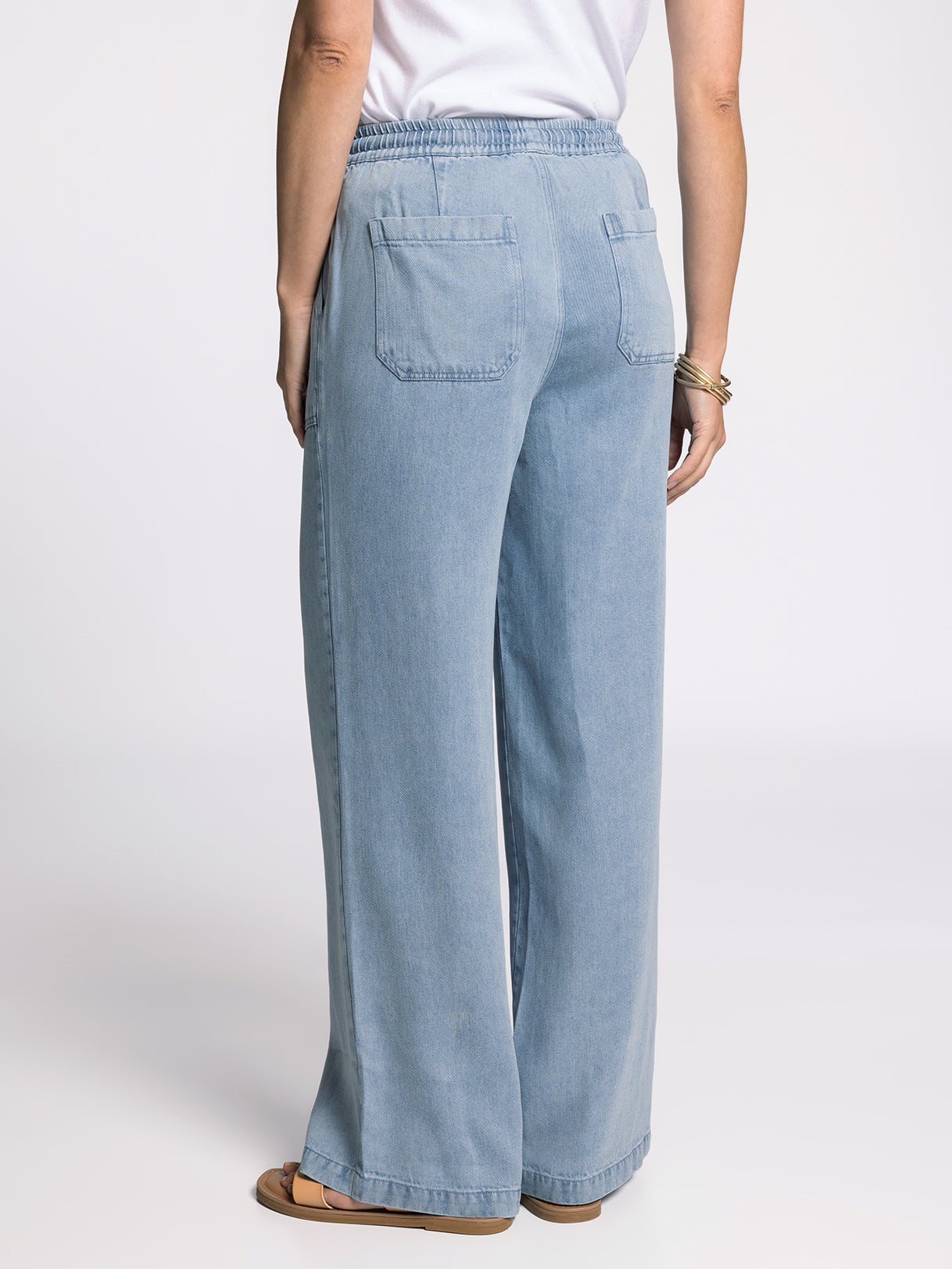 Pearla Pants Blue Chambray