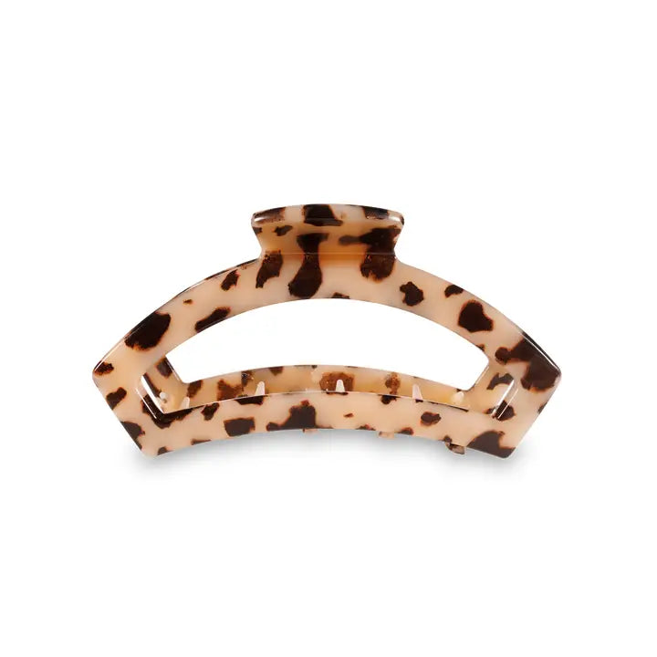 Open Medium Hair Clip Blonde Tortoise