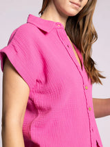 Verna Button Up Shirt Soft Fuchsia