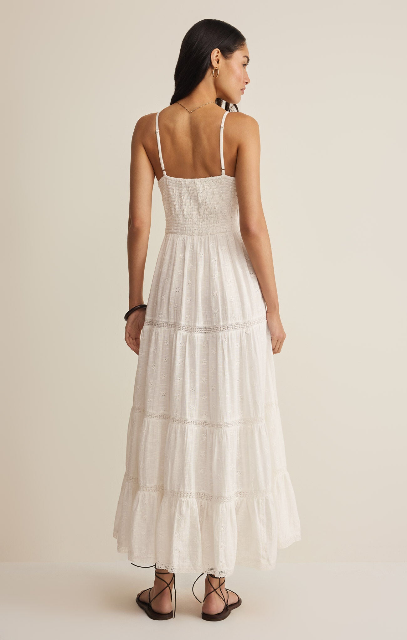 Behati Eyelet Maxi Dress White