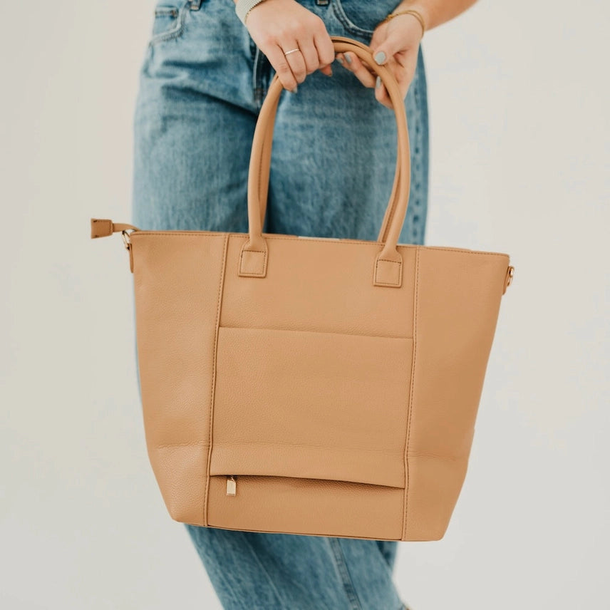 Courtney Checkered Tote Checkered Tan