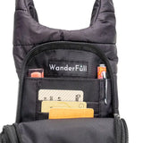 HydroBag Crossbody Black Matte | Black Silver Stripe