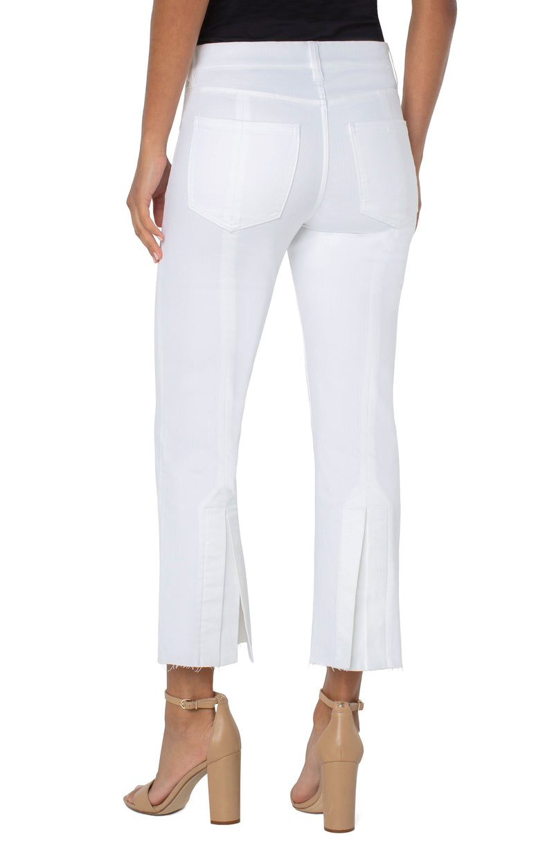 Gia Glider Split Pleat Crop Flare Bright White
