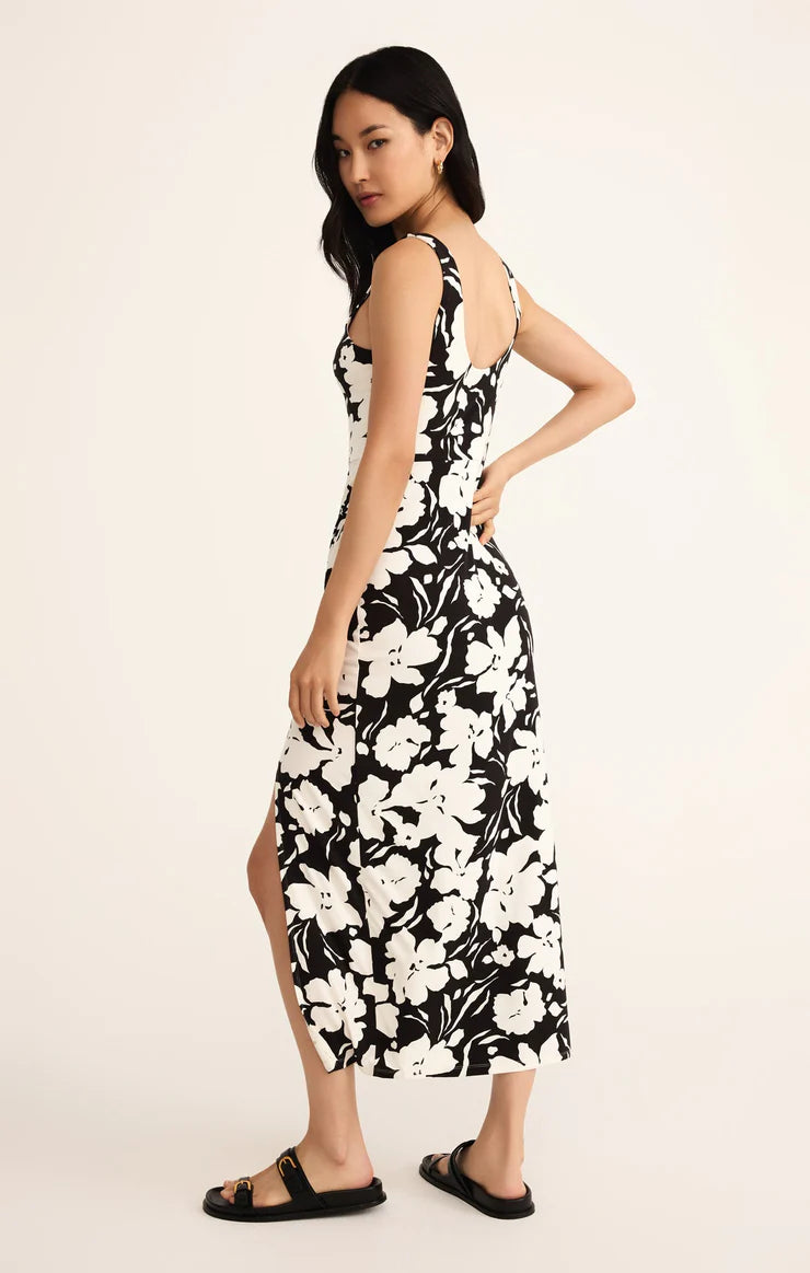 Valencia La Plage Midi Dress Black