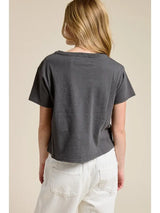 God's Favorite Graphic Crop Tee Black
