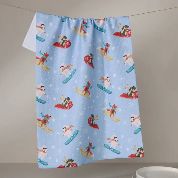 Geometry Tea Towel Winter Friends