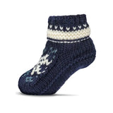 Nordic Flake Sherpa Line Lounge Socks Navy