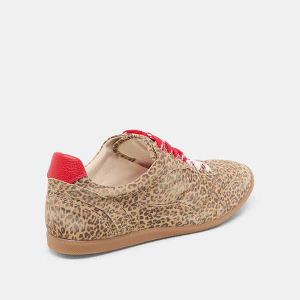 Laini Sneakers Tan Leopard Suede