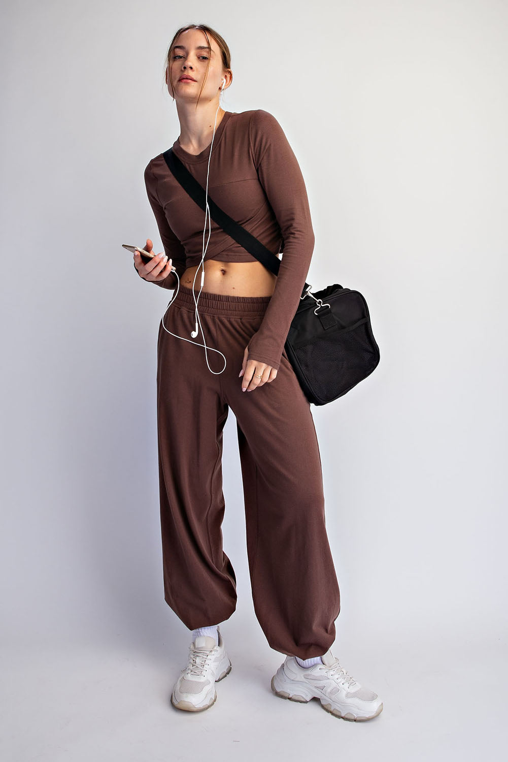 Wanderer Long Sleeve Crossover Set Mocha