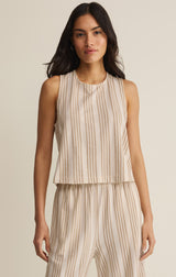 Sloane Knit Striped Tank Cloud