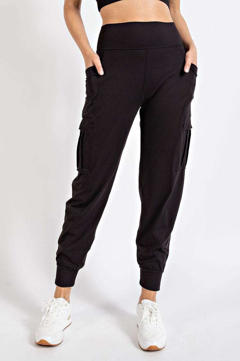 Cargo Pocket Butter Jogger Black