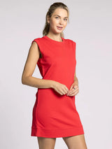 Paulie Cap Sleeve Dress Red Ruby