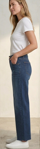 Kelsey High Rise Fab Ab Inset Leg Ankle Flare Jeans Improve