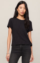 Junie Slub Tee Shirt Black