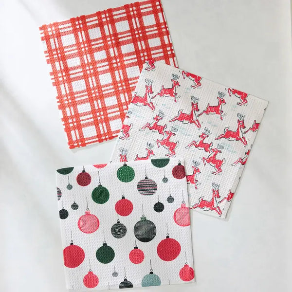 Geometry Dishcloth Set Xmas Day