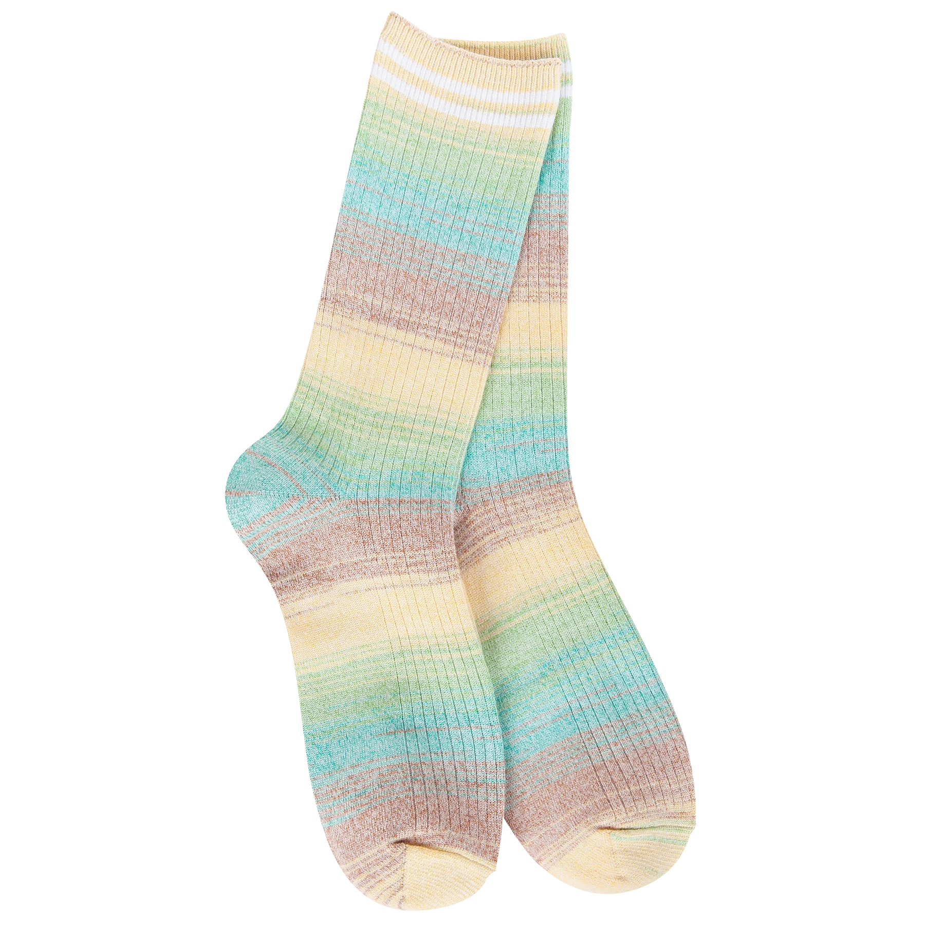 Weekend Ombre Rugby Light Crew Socks Blue Raspberry