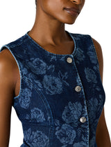 Wesley Denim Vest Rose Frost