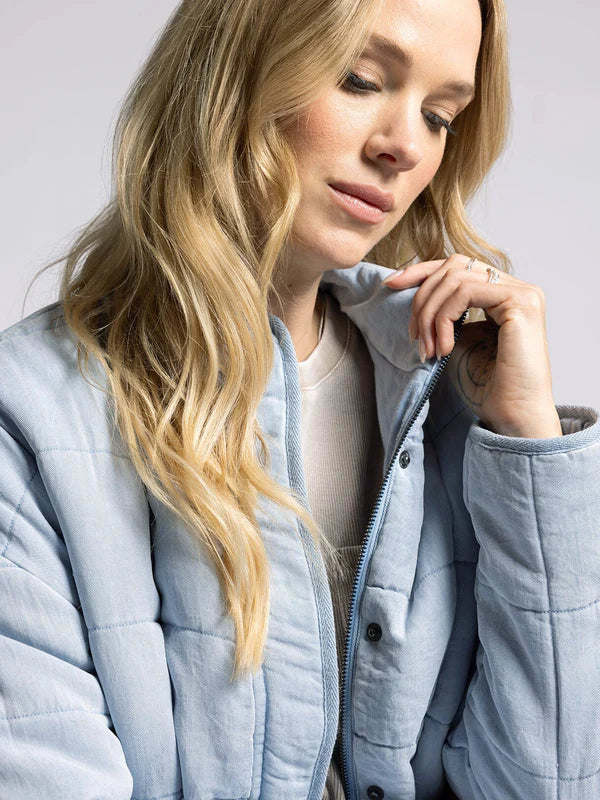 Brina Quilted Jacket Light Denim