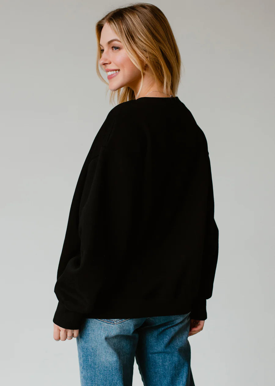 Always Cold Boucle Sweatshirt Black