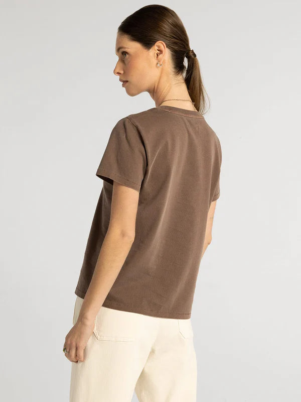 Asher Relaxed Fit Tee Deep Mahogany