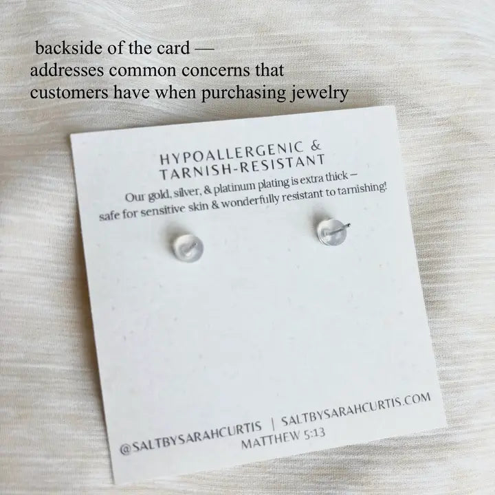 Cross Studs-18k Gold