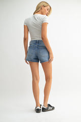 Utility Denim Shorts Medium