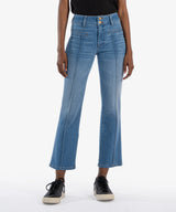 Kelsey Welt Pocket Front Seam High Rise Ankle Flare Quality