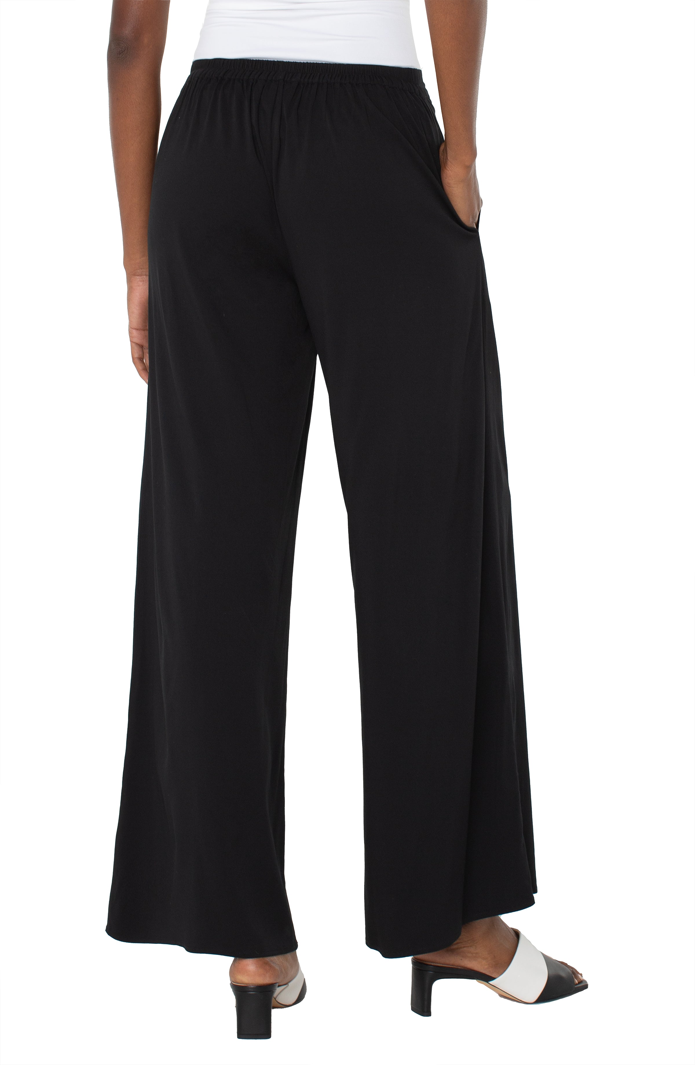 Pull On Palazzo Pants Black