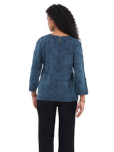 Barbara 3/4 Sleeve  Top Teal