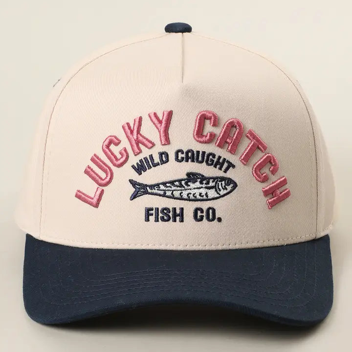 Lucky Catch 3D Embroidered Trucker Hat