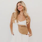 Rachel Raffia Westlyn Bum Bag Tan