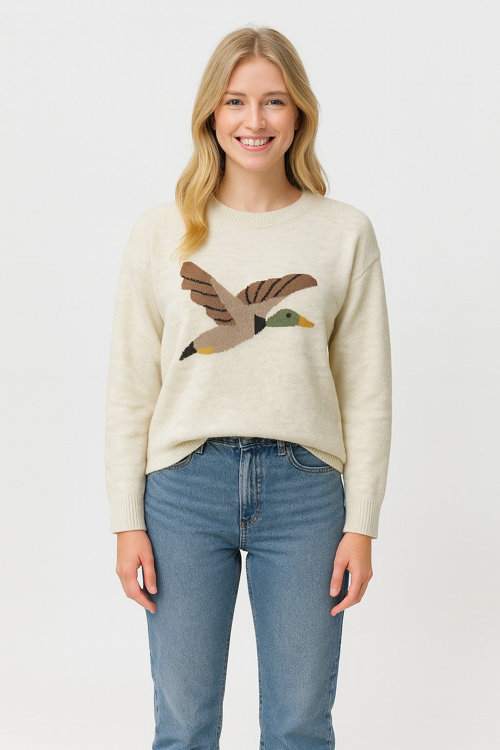 Flying Mallard Sweater Ivory
