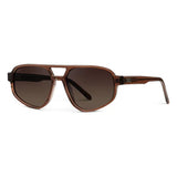 Brooklyn Sunglasses Crystal Brown Grain | Brown Gold Lens