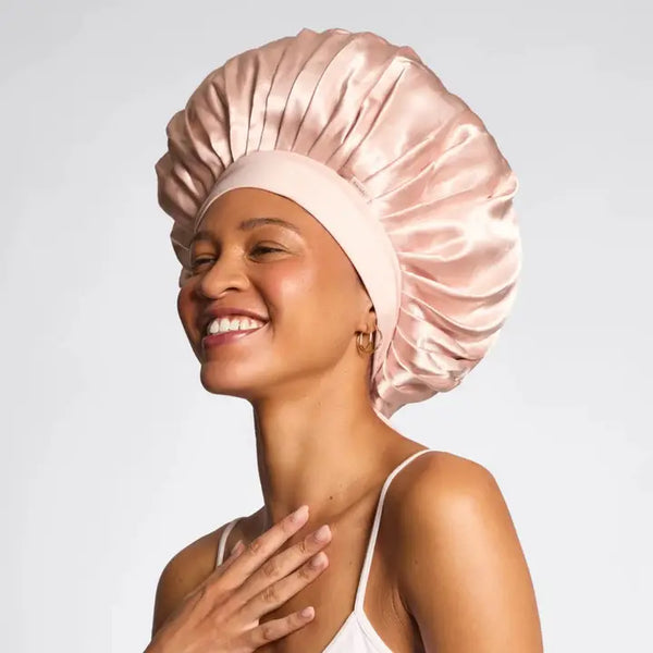 Oversized Satin Bonnet Blush