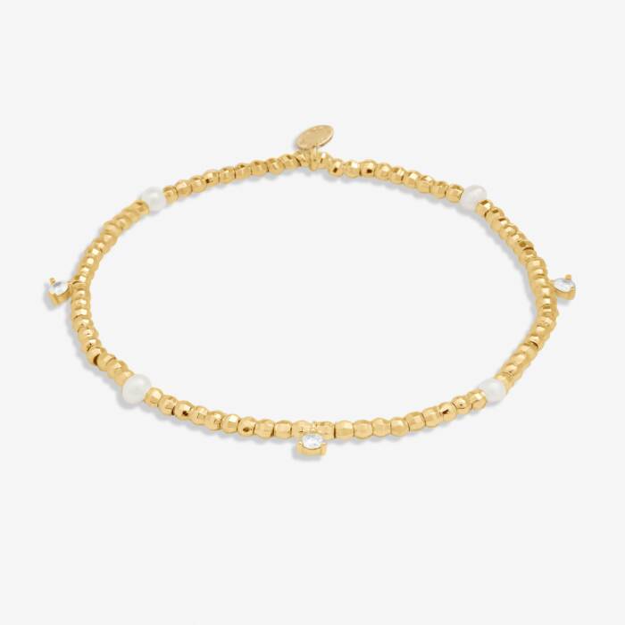 Halo Pearl Beaded CZ & Pearl Bracelet