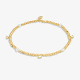Halo Pearl Beaded CZ & Pearl Bracelet