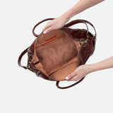 Shelia Polished Leather Large Satchel