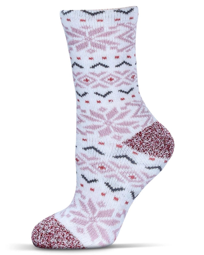 Snowflake Buttersoft Plush Crew Socks