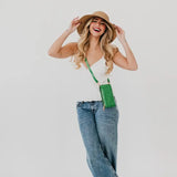Woven Double Duty Phone Bag Emerald