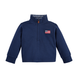 Youth Flag Quarter Zip Navy