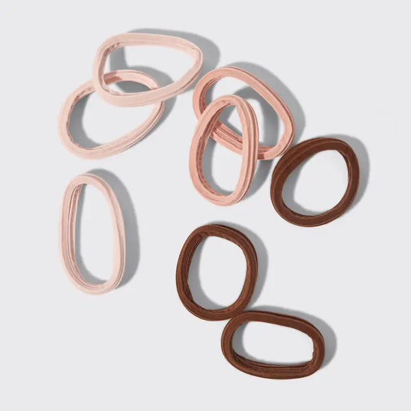 Recycled Seamless Hair Elastics - 8 Pack