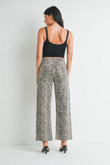 High Rise Straight Leg Specialty Jeans Leopard