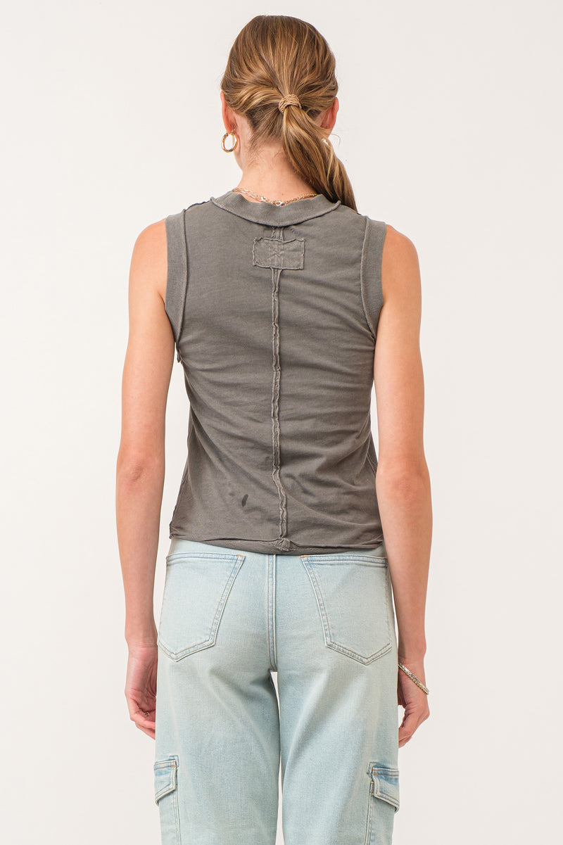 Zo Exposed Edging Tank Smoke Grey