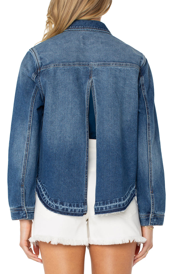 Split Back Shirt Jacket East Topanga